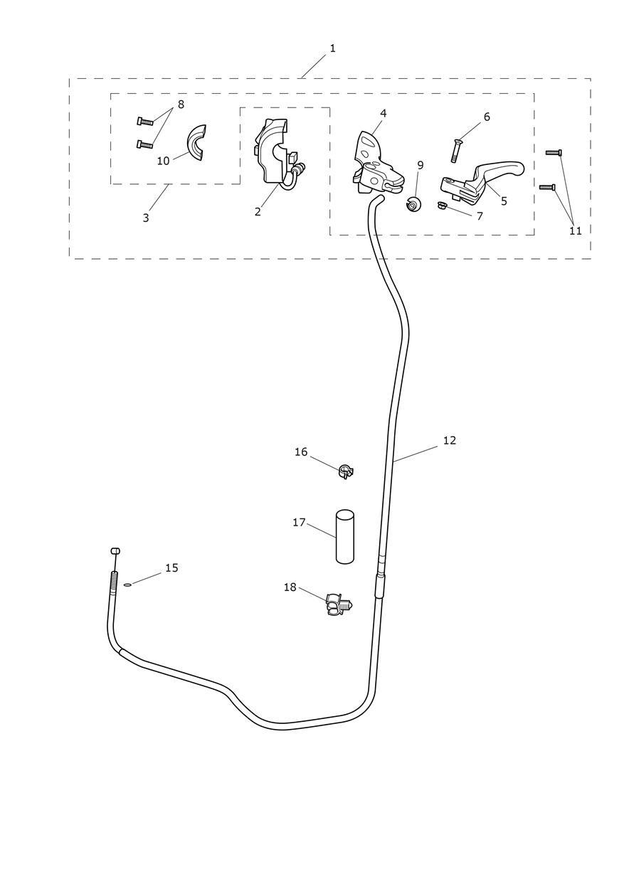 Clutch Controls & Switches exploded diagram