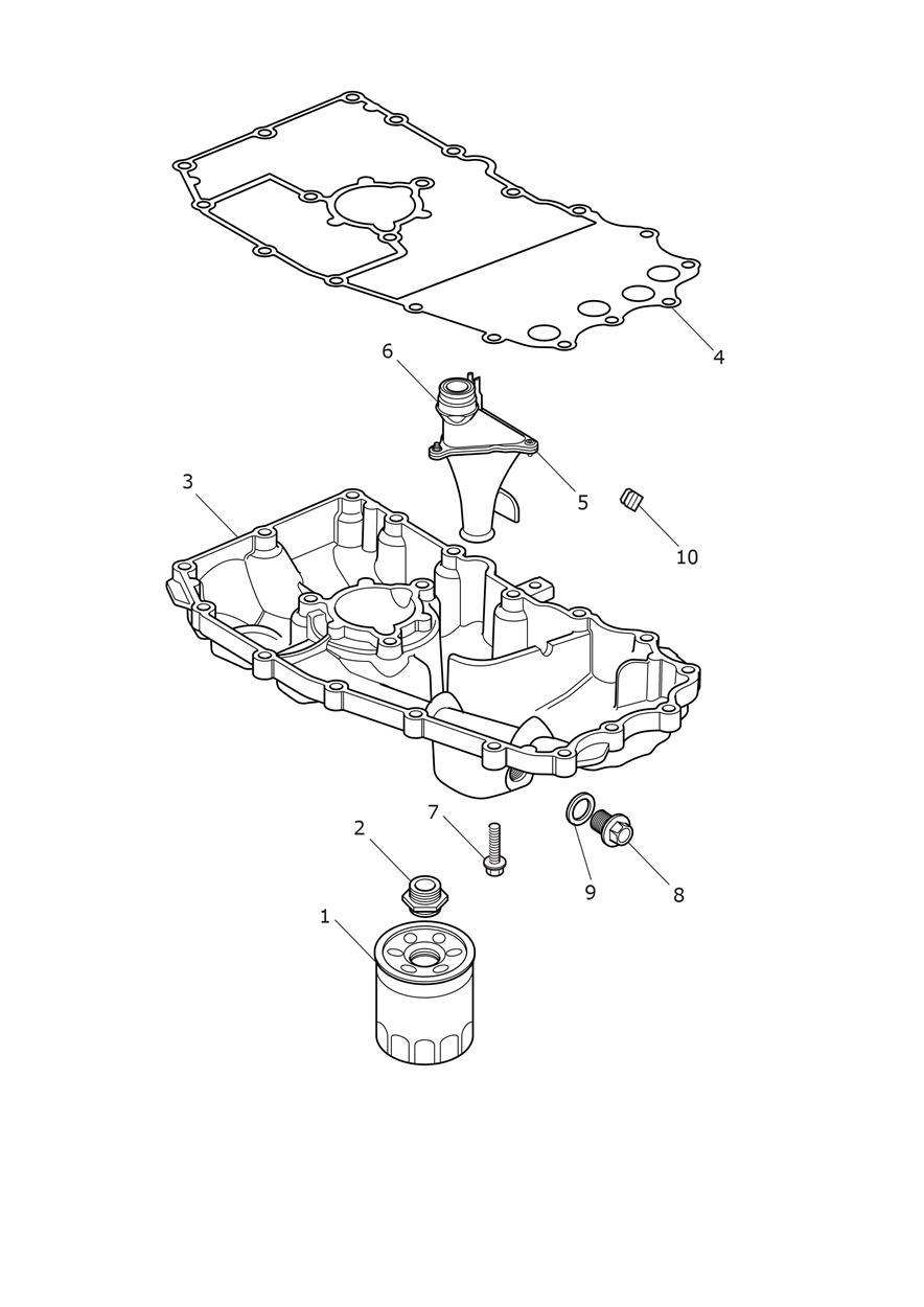 Sump & Fittings exploded diagram