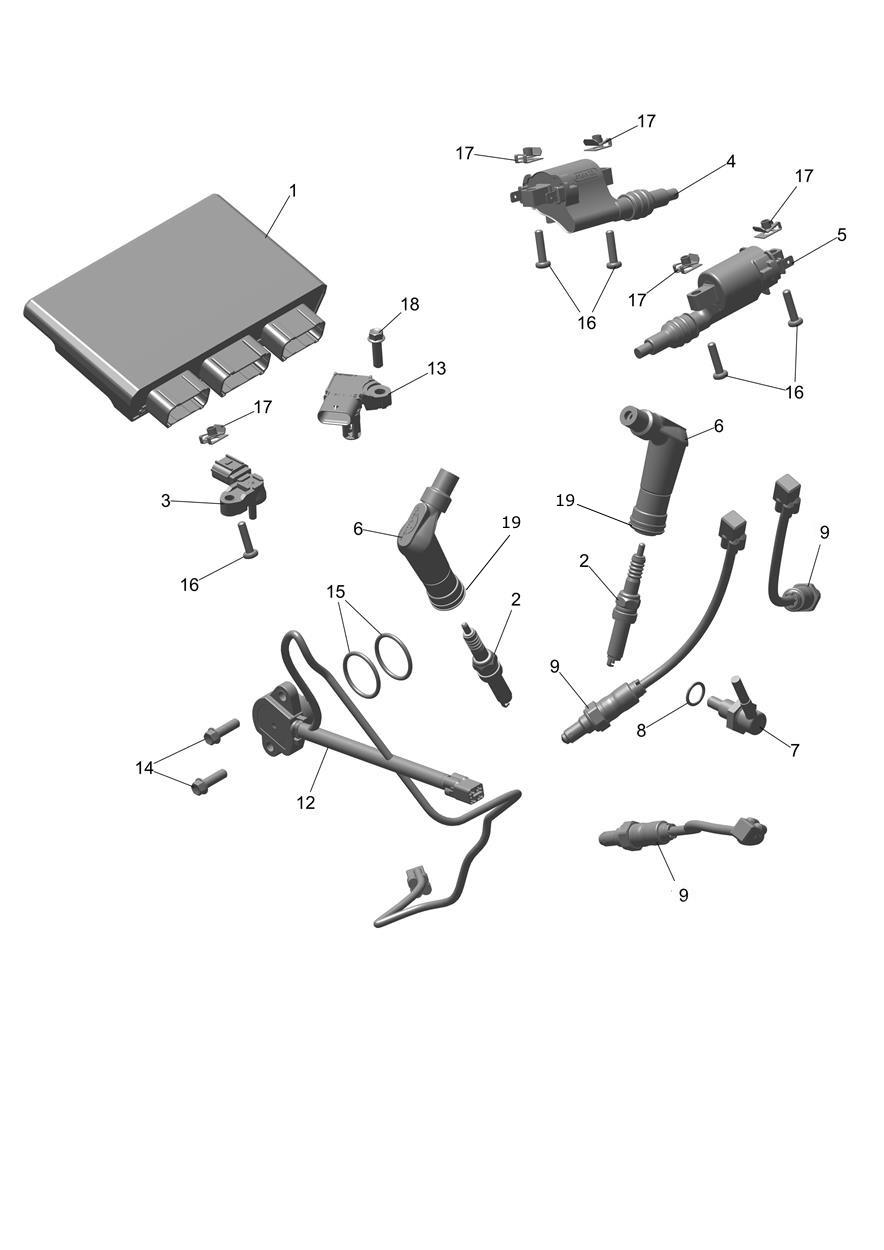 Engine Management System exploded diagram