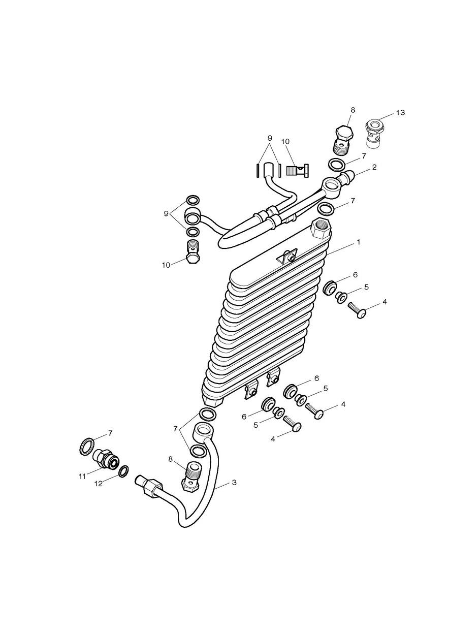 Oil Cooler exploded diagram