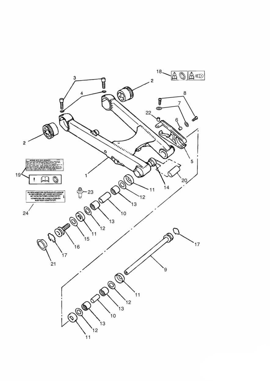 Swinging Arm Sprint exploded diagram