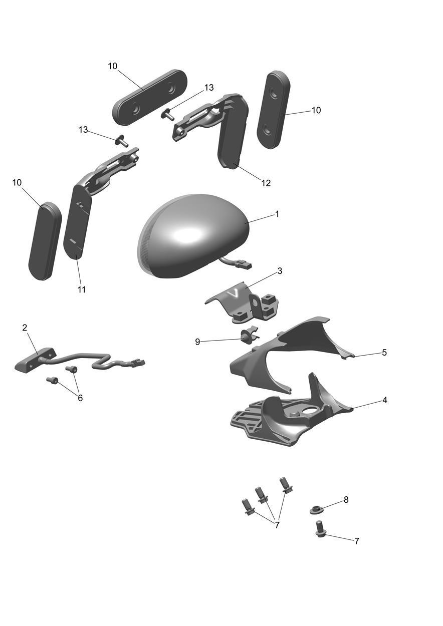 Rear Light - US & CA exploded diagram