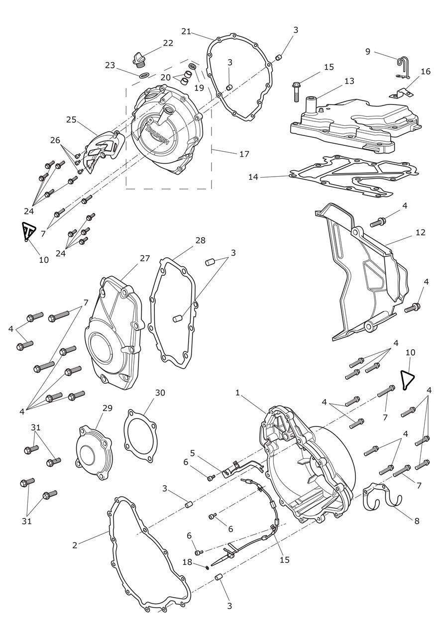 Engine Covers exploded diagram