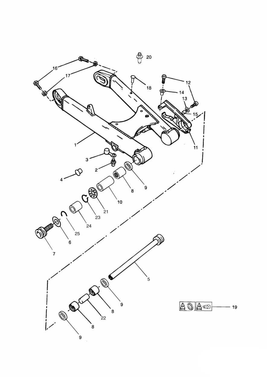 Swinging Arm (Except Inclusive) exploded diagram