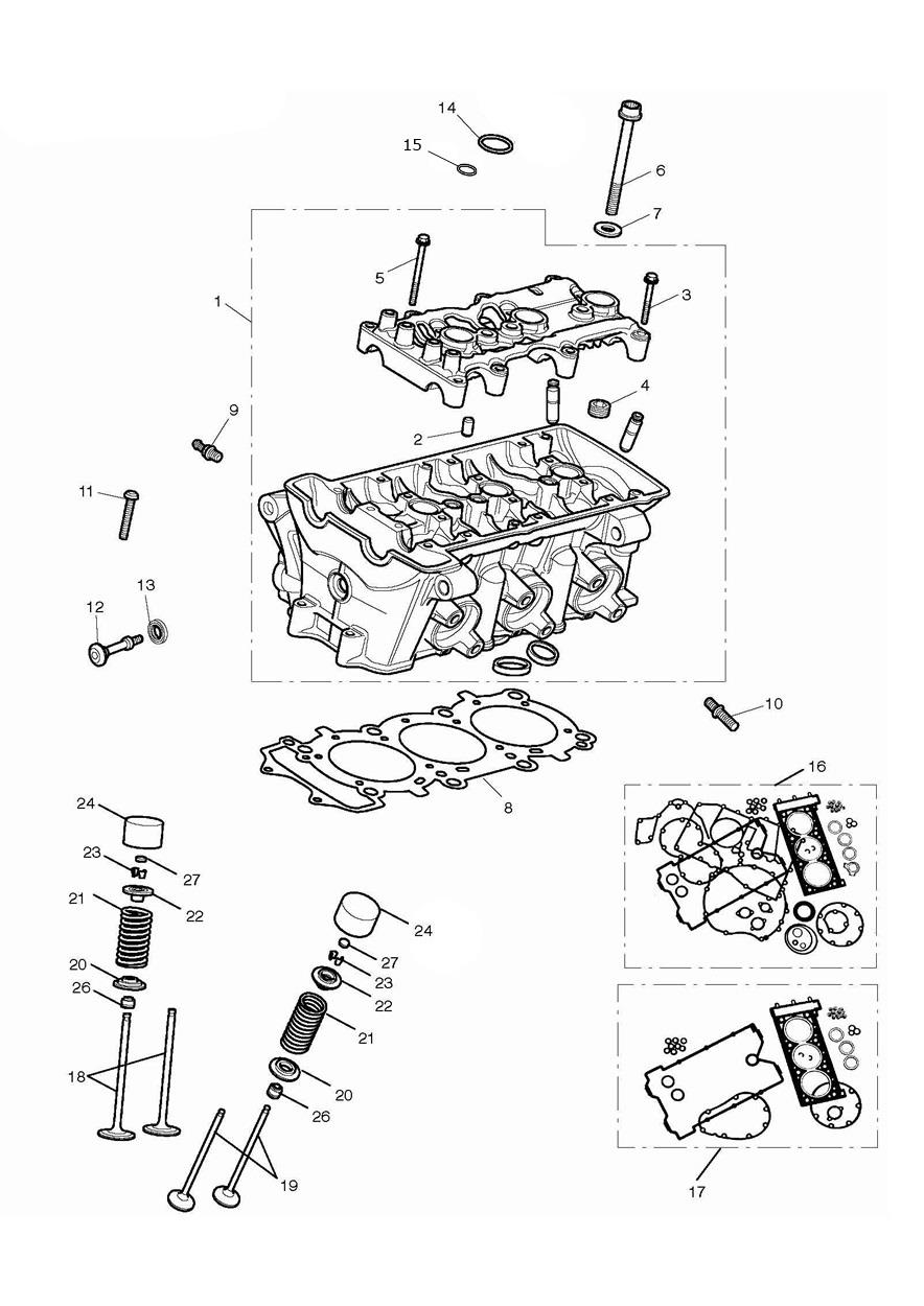 Cylinder Head & Valves exploded diagram