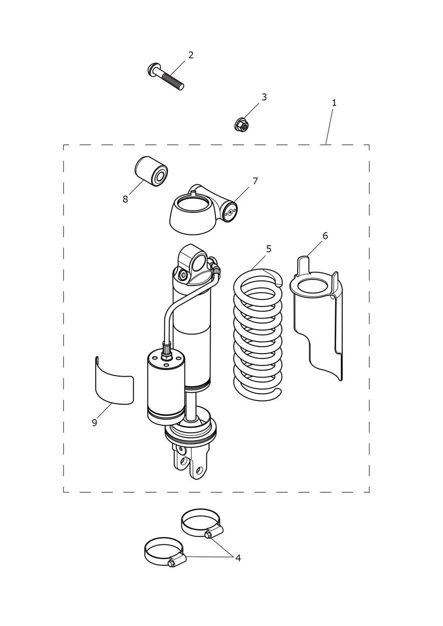 Rear Suspension Unit exploded diagram