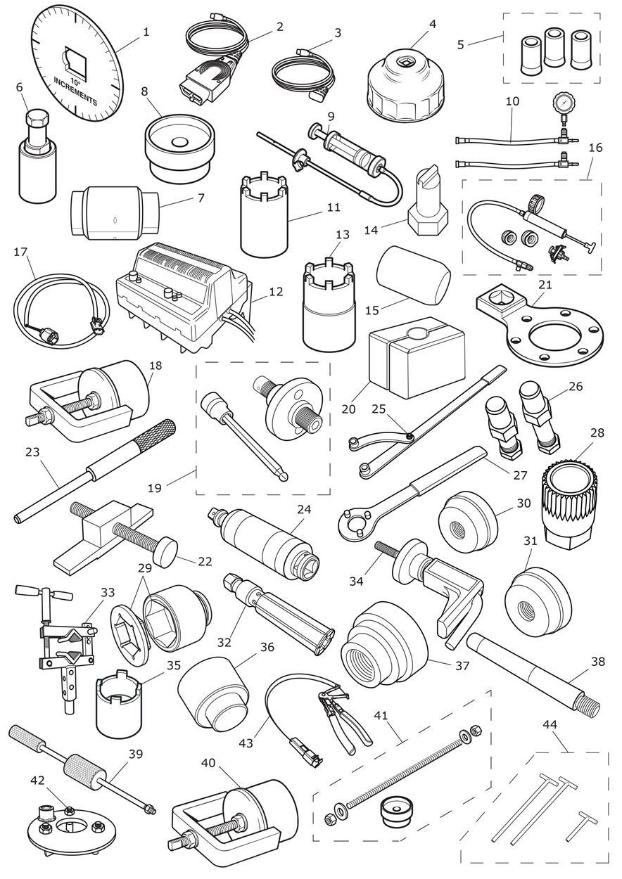 Service Tools exploded diagram