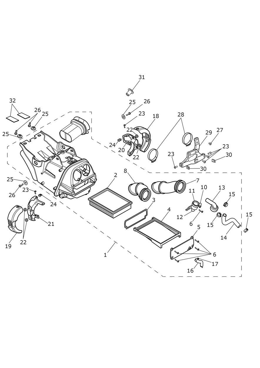 Airbox exploded diagram