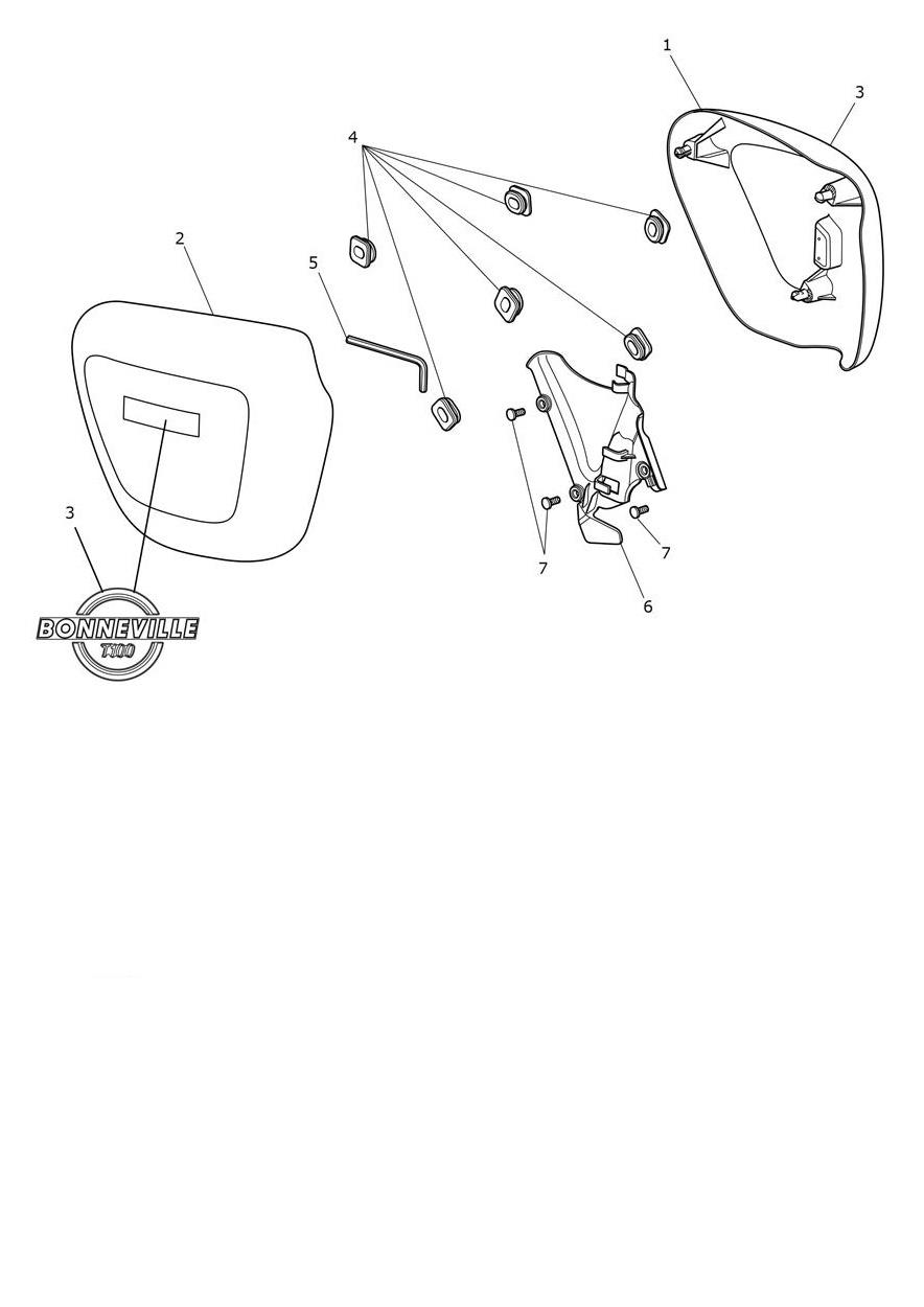 Side Fairing Panels exploded diagram