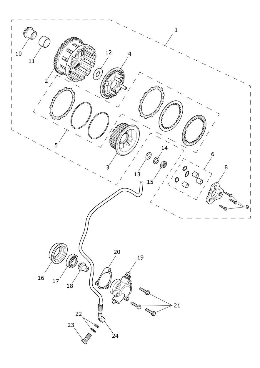Clutch exploded diagram