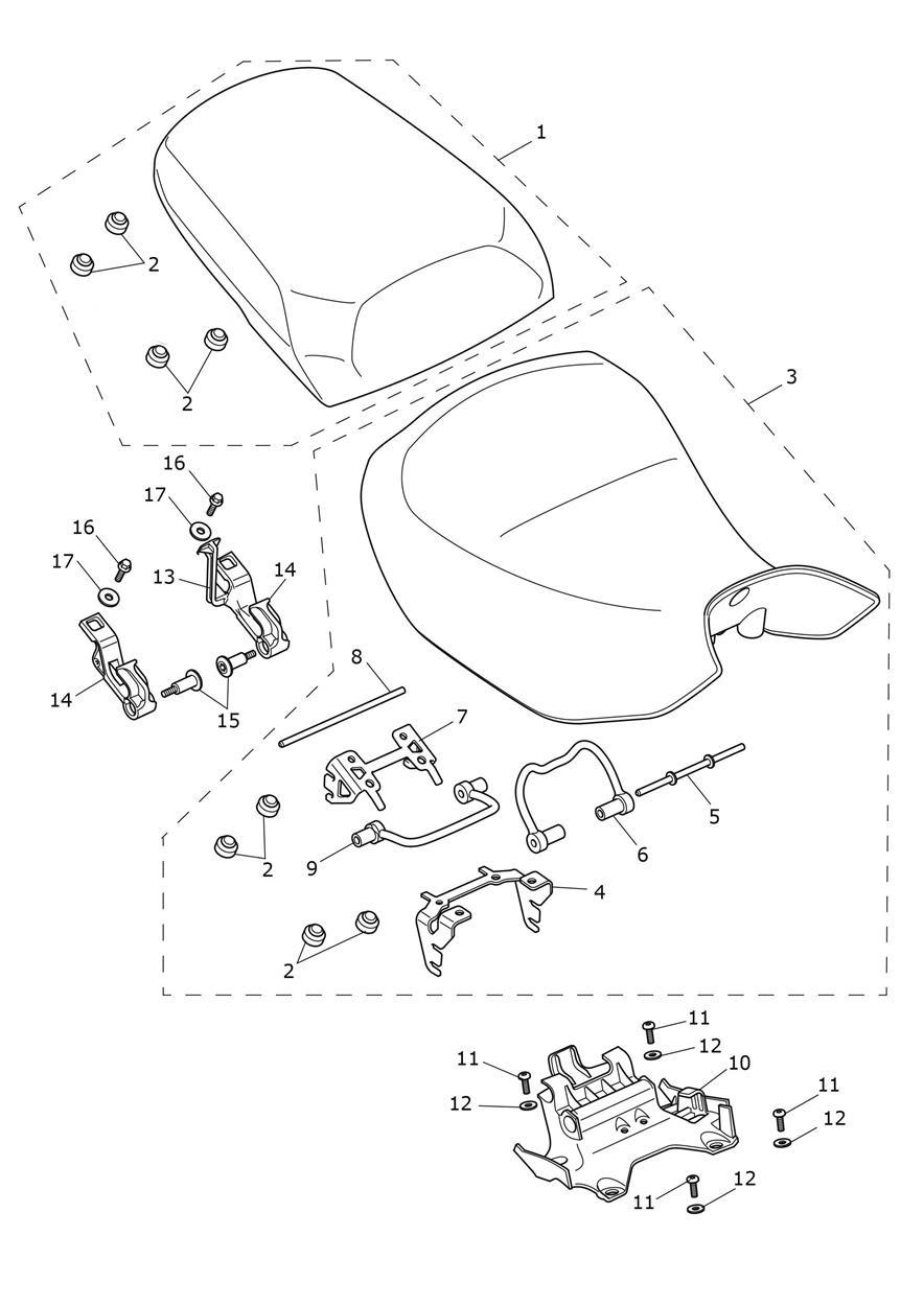 Seats exploded diagram