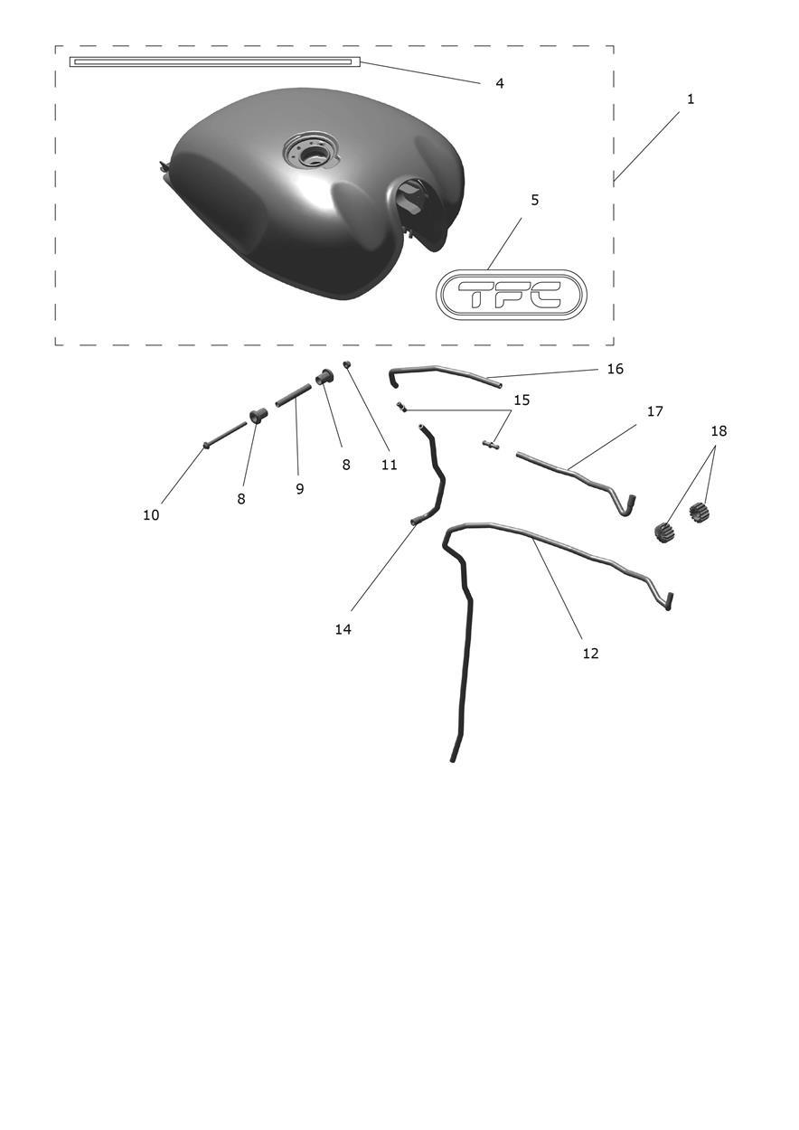 Fuel Tank - Obsidian Gold exploded diagram