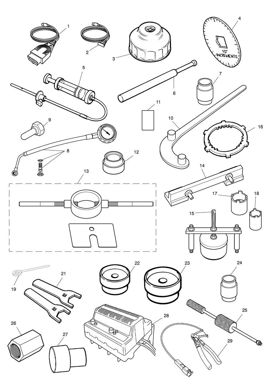 Service Tools exploded diagram