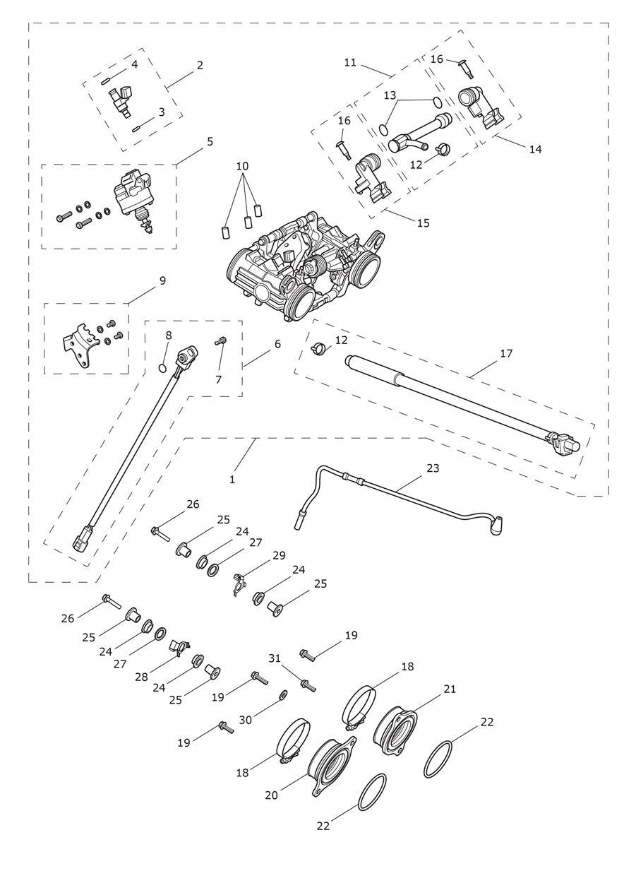 Throttle Bodies exploded diagram