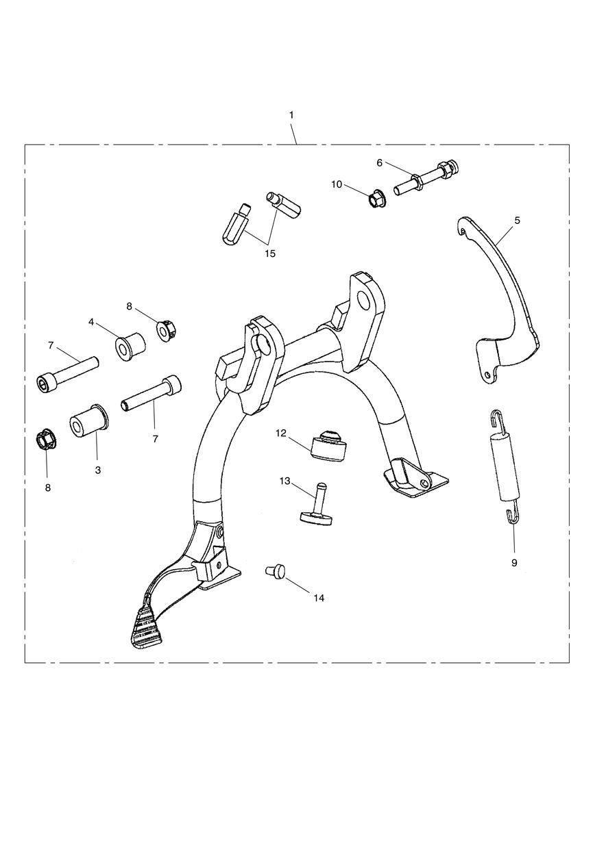 Centre Stand Kit exploded diagram