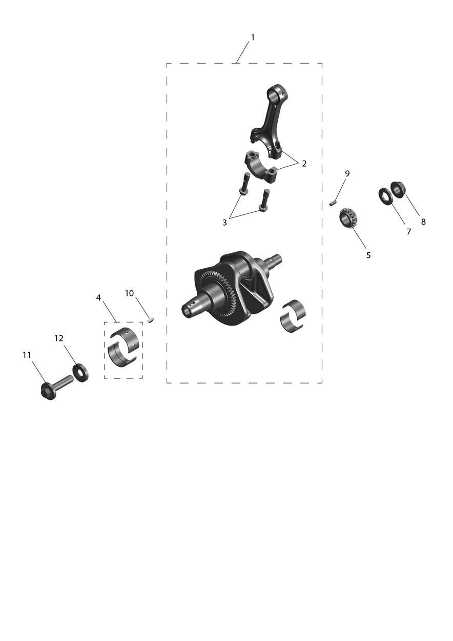 Crankshaft & Conrod exploded diagram