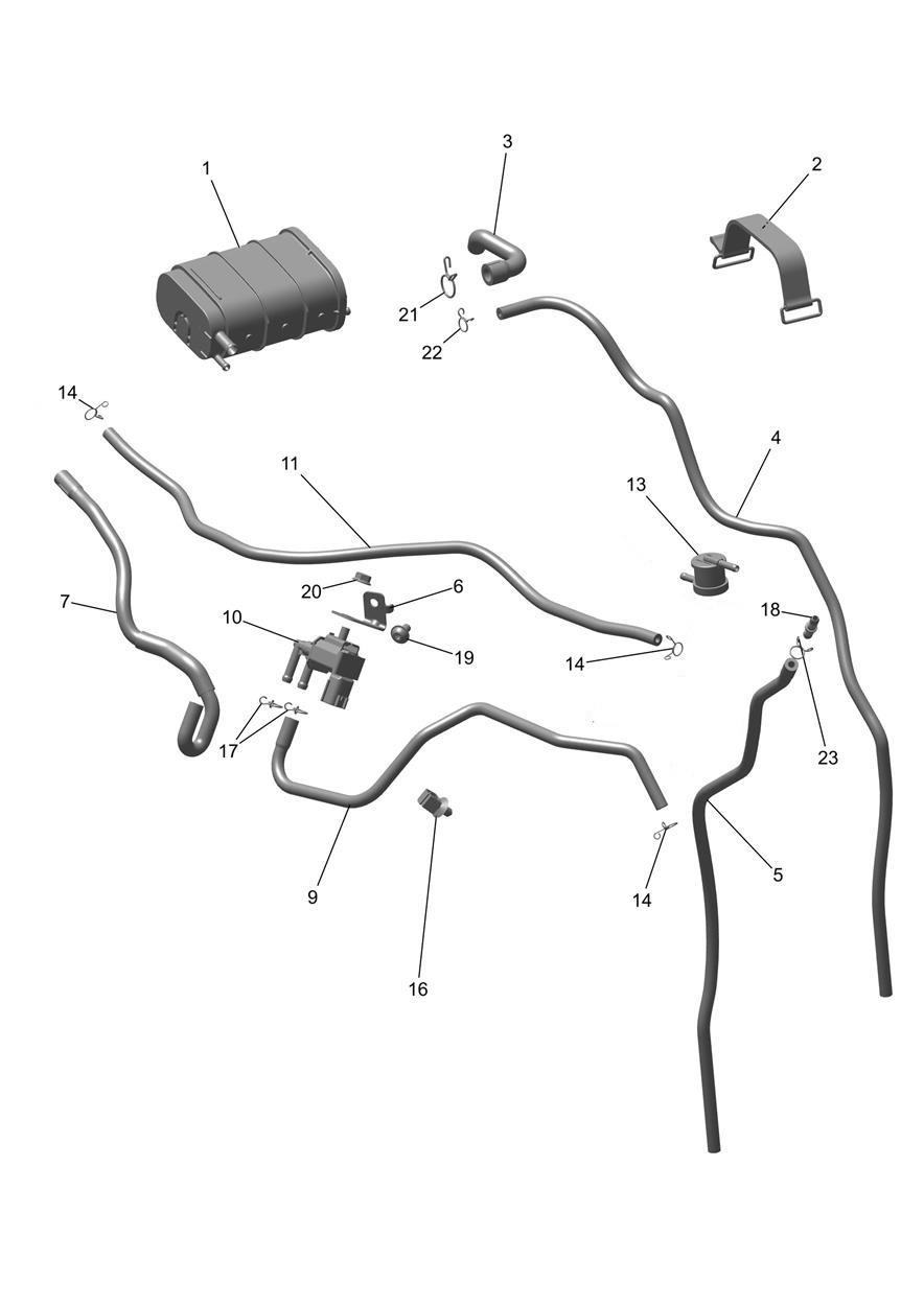Evap System - All Except US exploded diagram