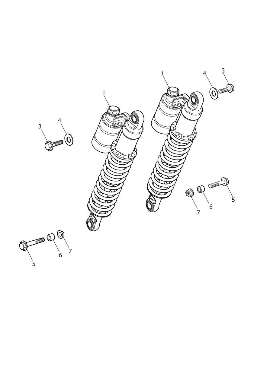 Rear Suspension Unit exploded diagram