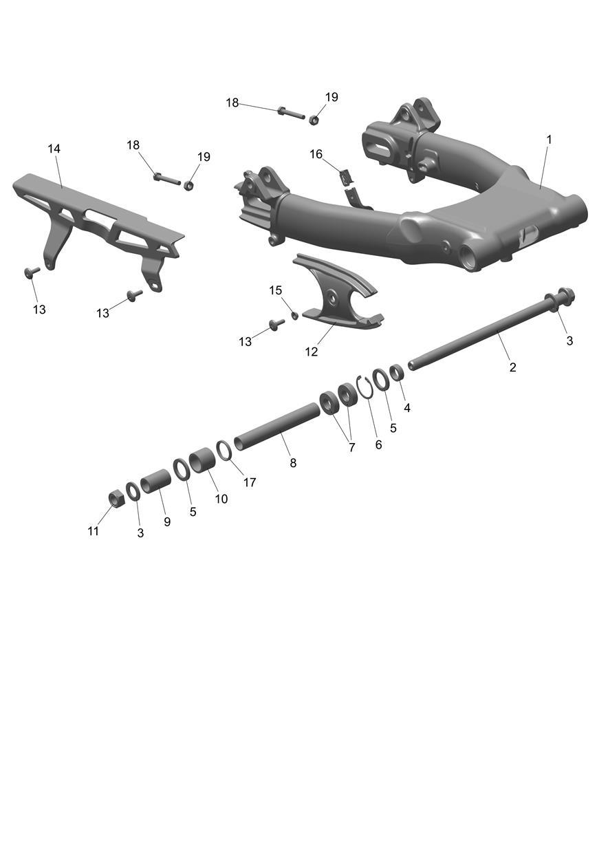Swingarm Assembly exploded diagram