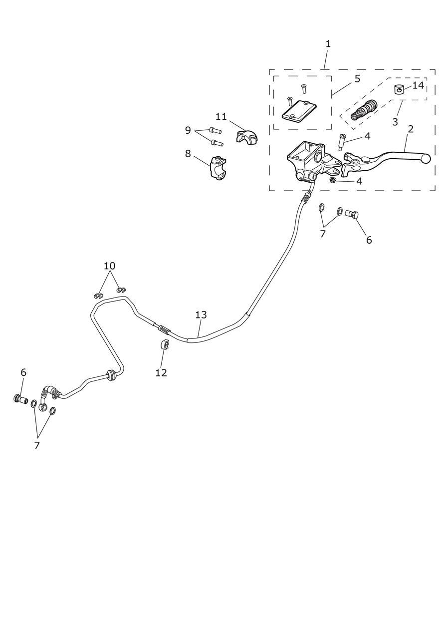 Clutch Controls exploded diagram