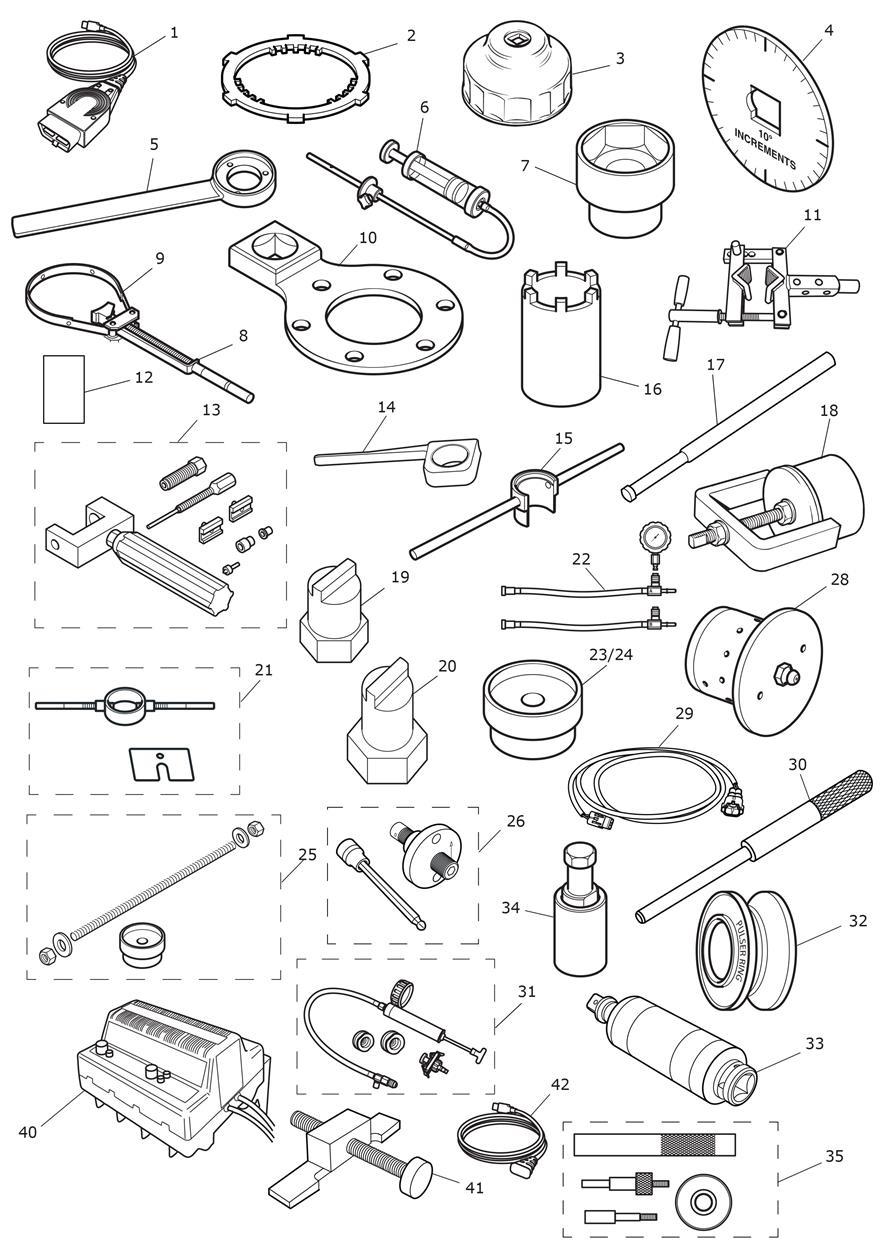 Service Tools exploded diagram