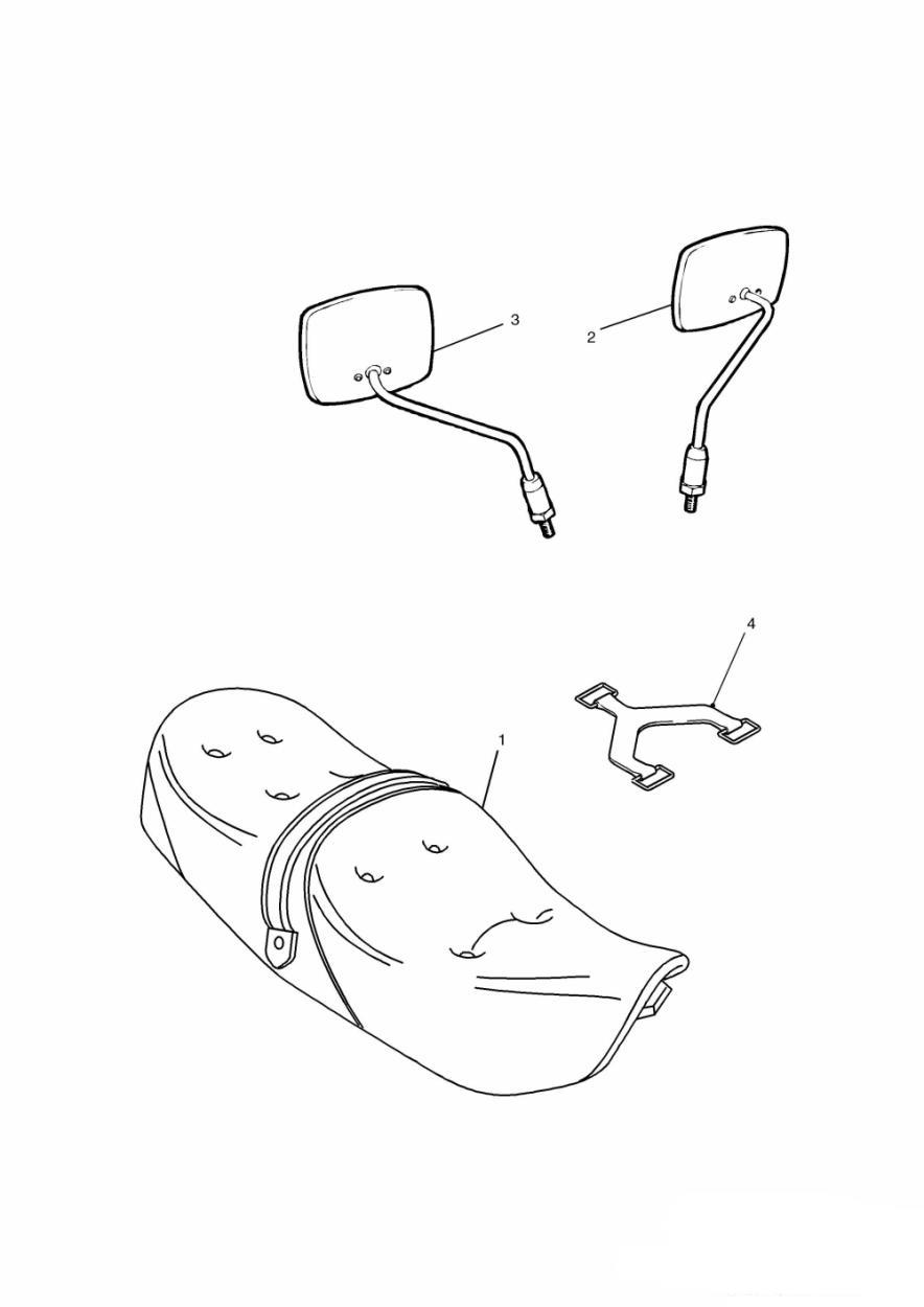 Seat/Mirrors exploded diagram