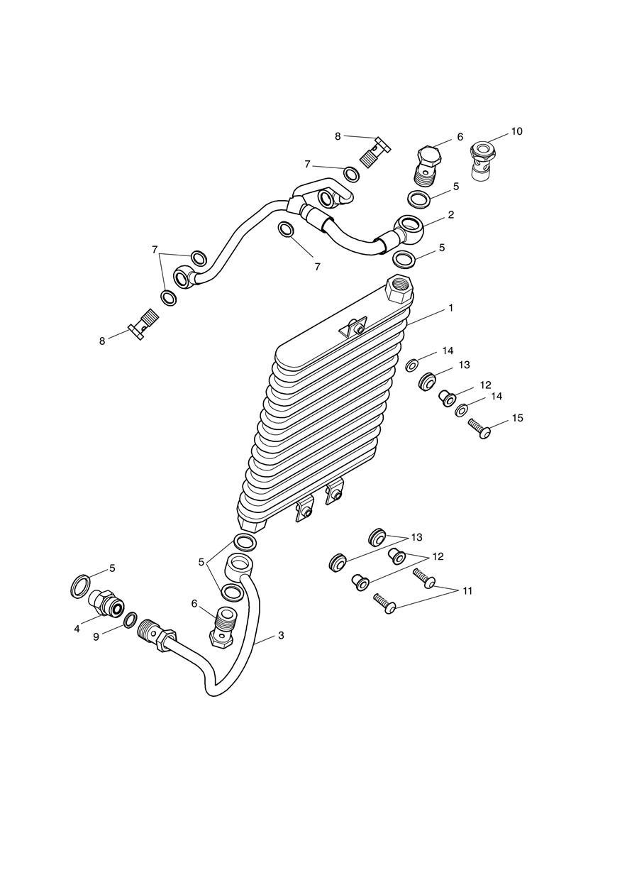 Oil Cooler exploded diagram