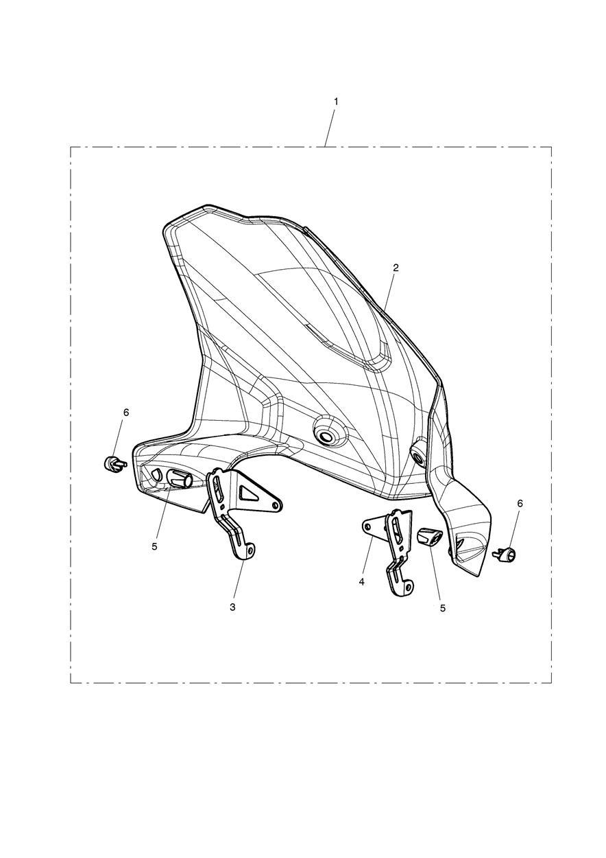 Adjustable High Screen Kit, US exploded diagram