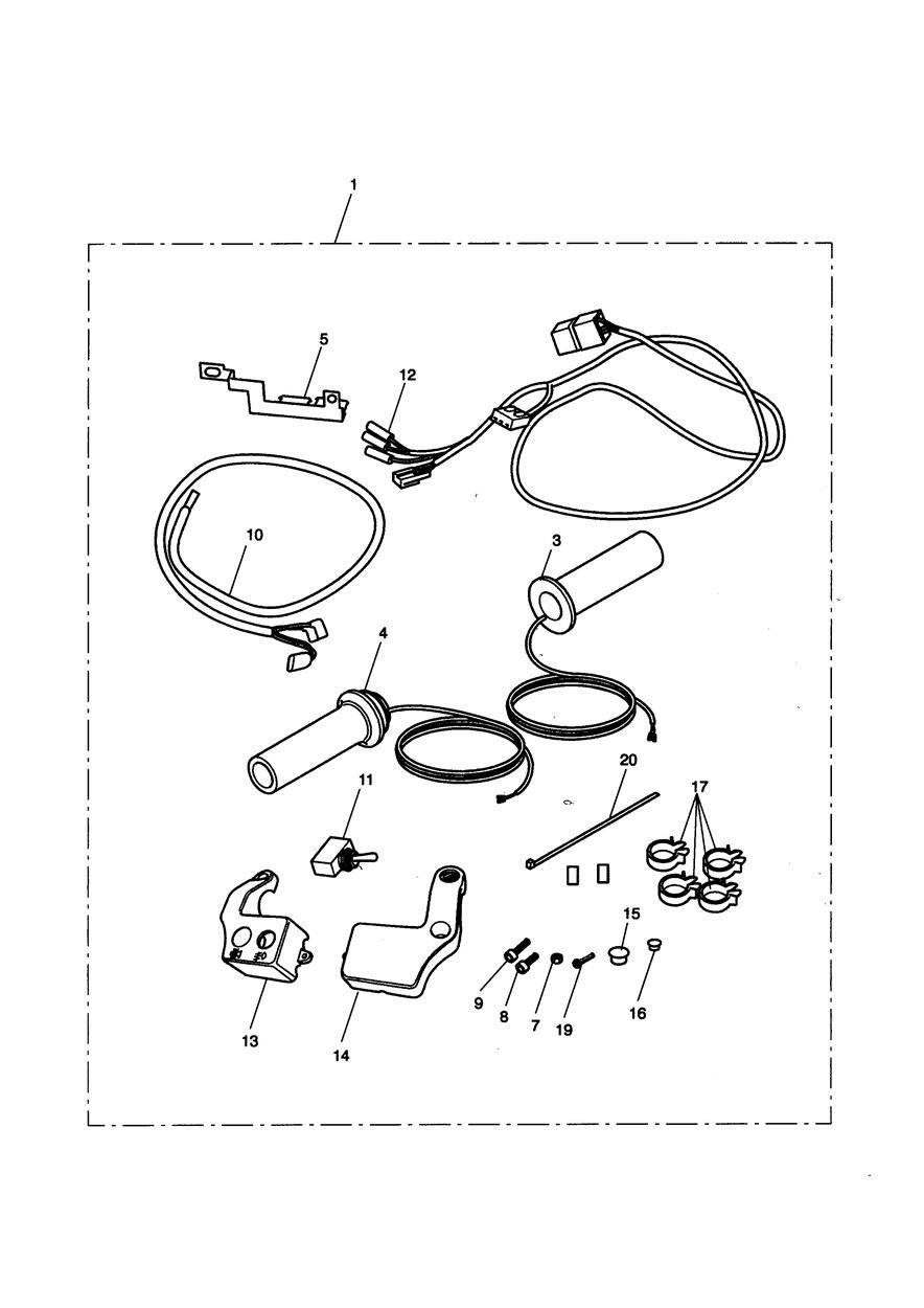 Heated Grip Kit exploded diagram