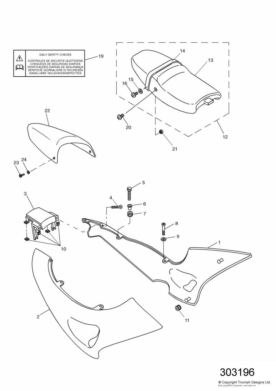 Bodywork - Side Panels exploded diagram