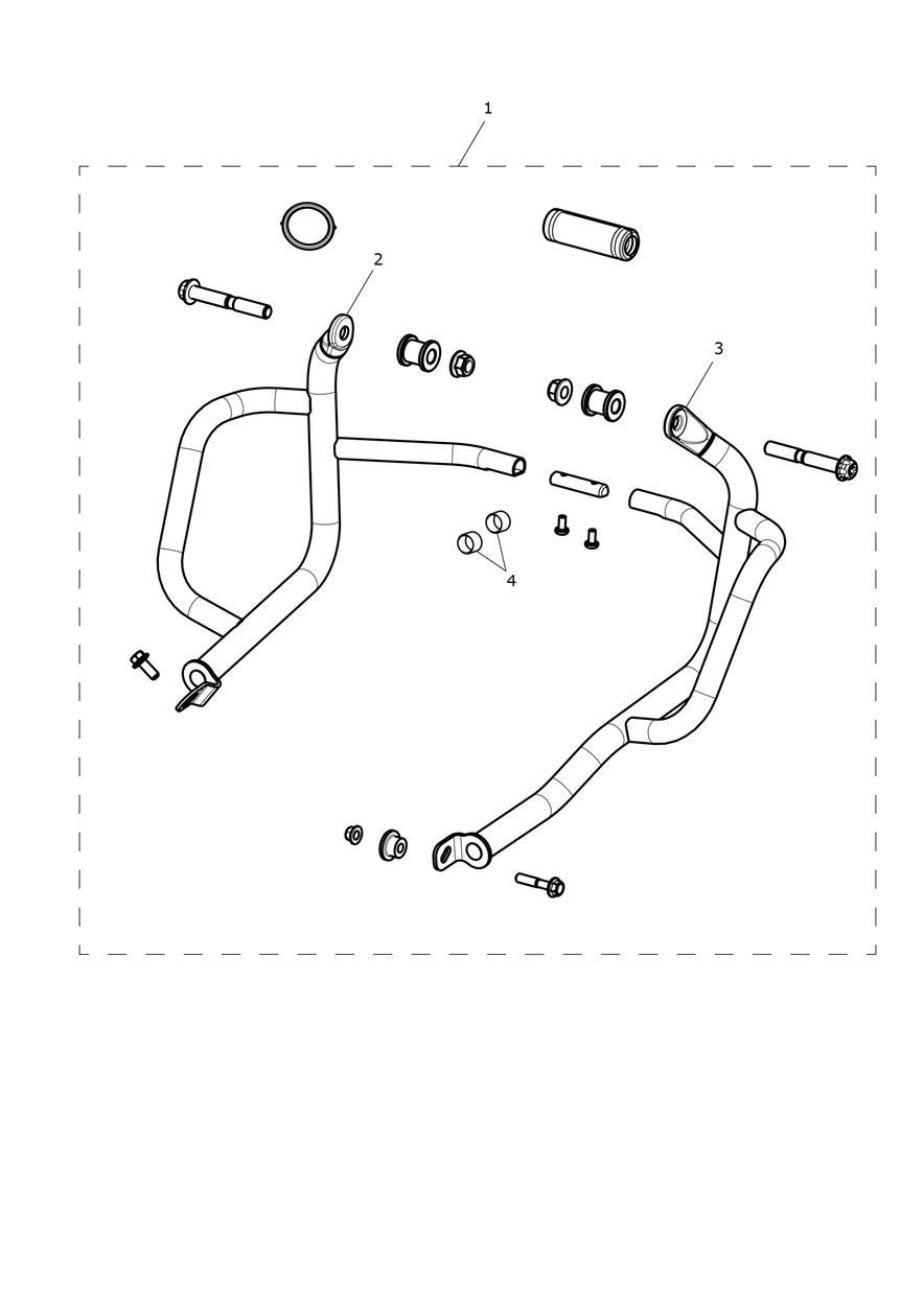 Dresser Bar Kit, Cage, Stainless Steel exploded diagram
