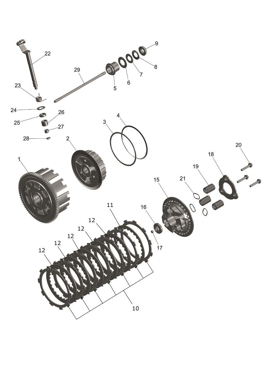 Clutch exploded diagram