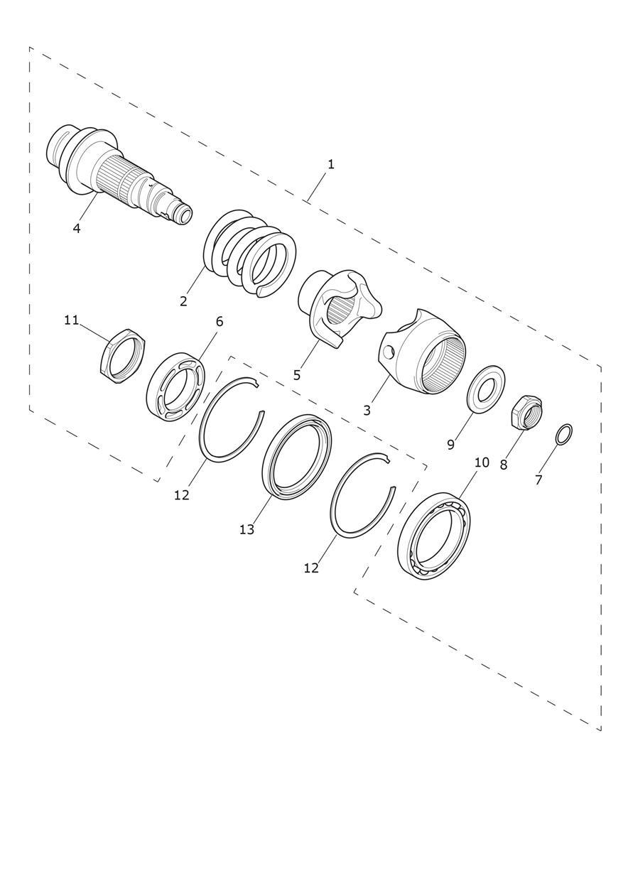 Torsional Damper Assembly exploded diagram
