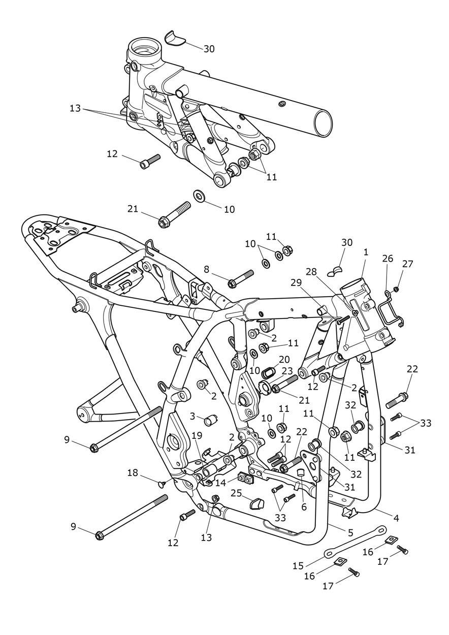 Main Frame Assembly exploded diagram