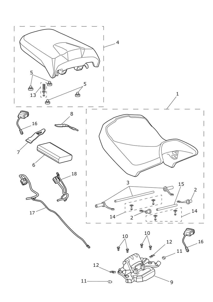 Seat exploded diagram