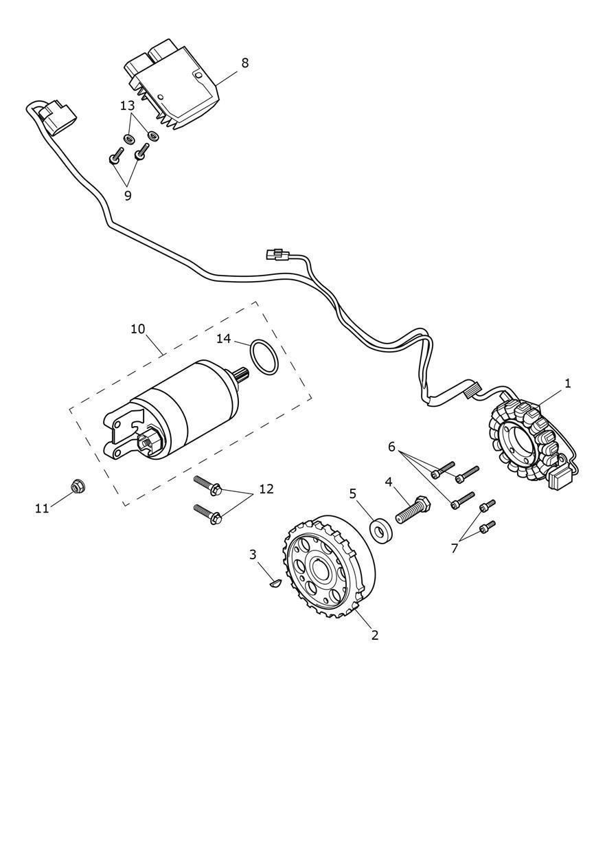 Starter & Alternator exploded diagram