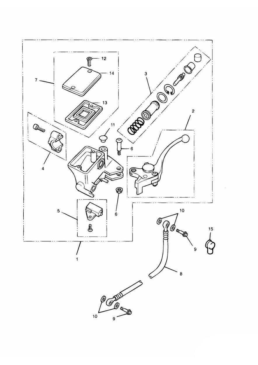 Clutch Master Cylinder exploded diagram
