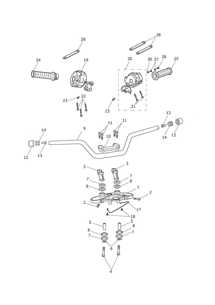 Handlebars & Switches exploded diagram