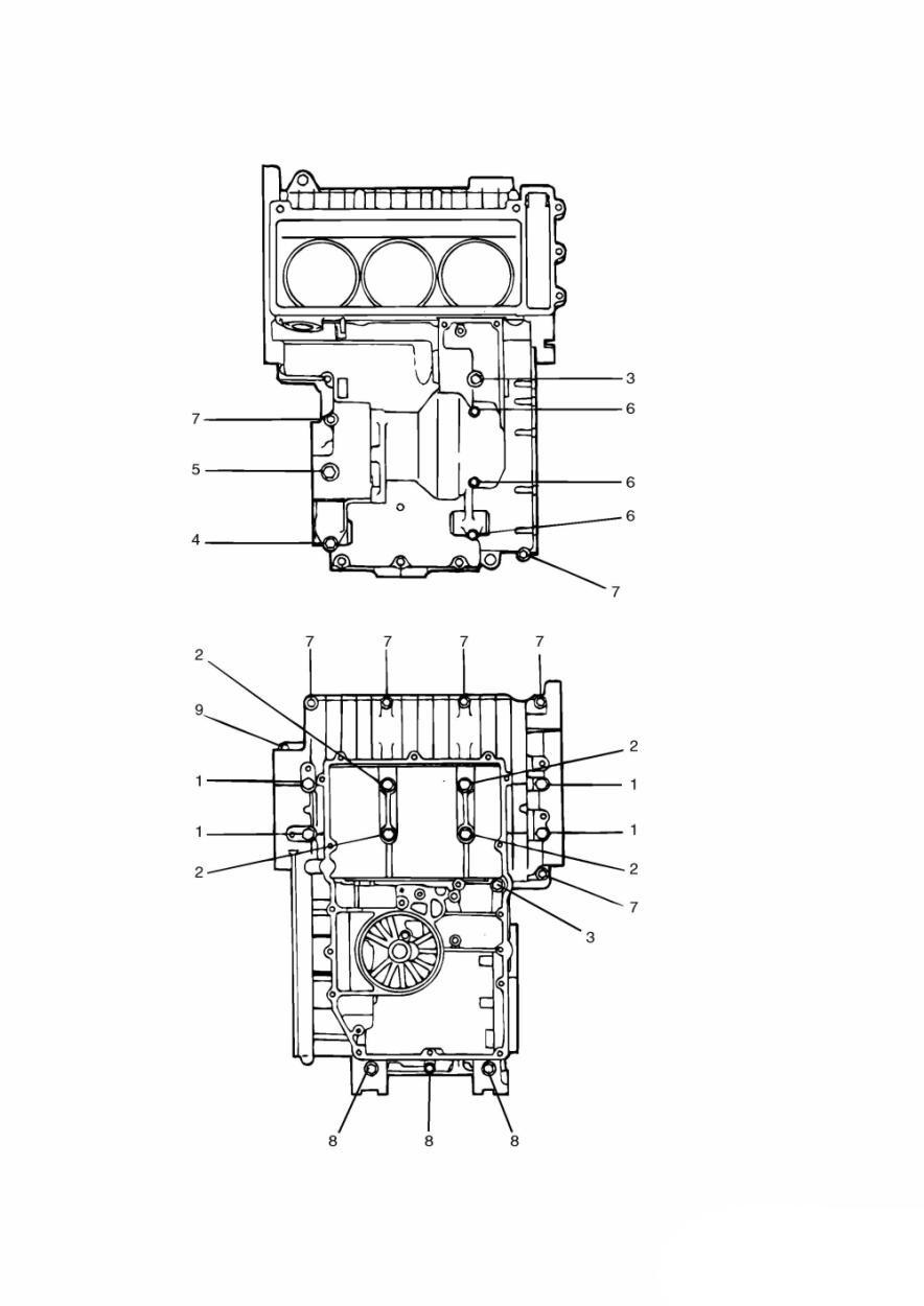Crankcase Fixings exploded diagram