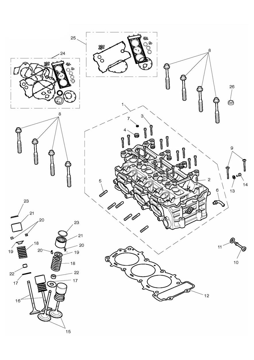 Cylinder Head & Valves exploded diagram