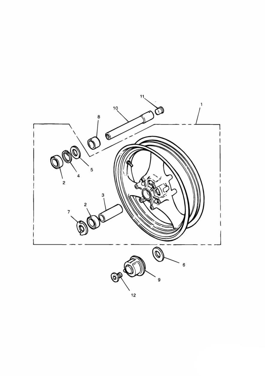 Front Wheel Sprint exploded diagram