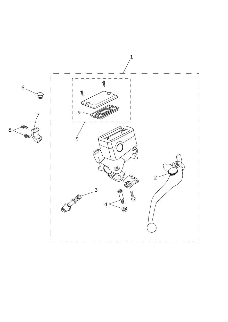 Front Master Cylinder exploded diagram