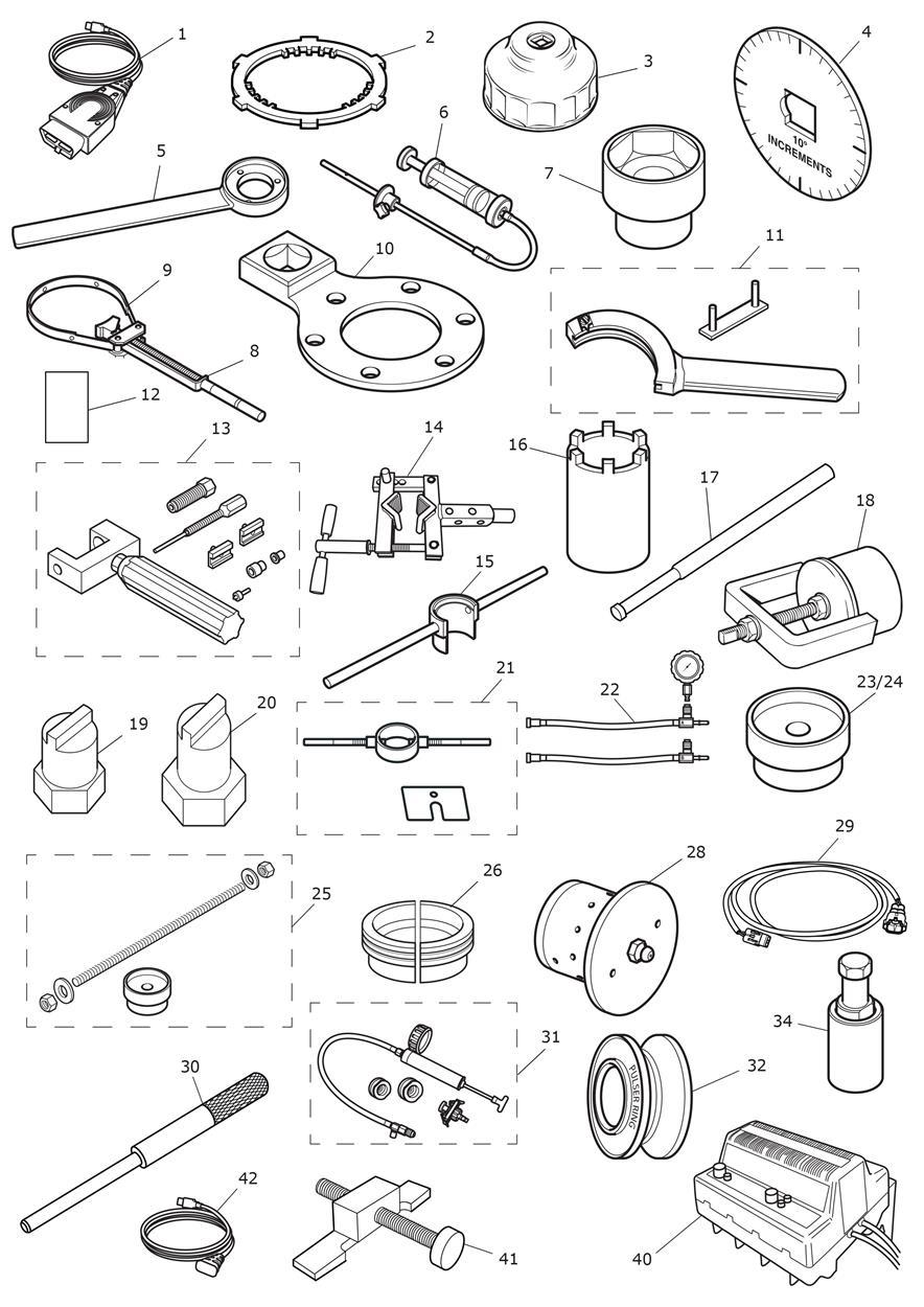 Service Tools exploded diagram