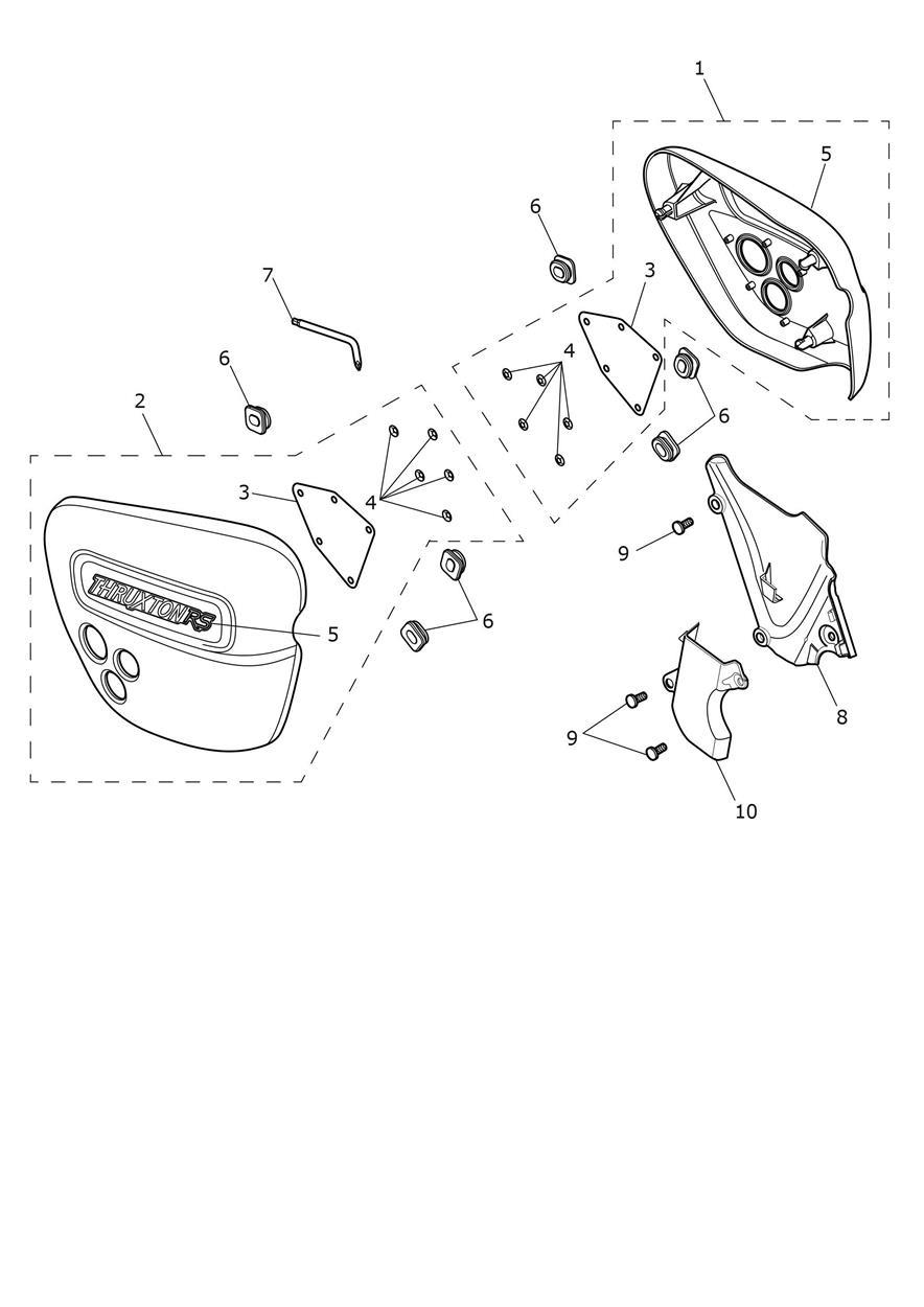Side Fairing Panels exploded diagram