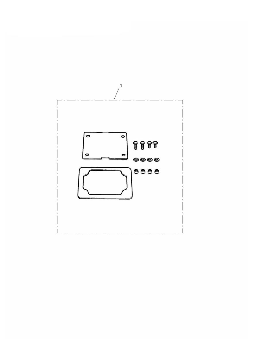 Frame Licence Plate Kit exploded diagram
