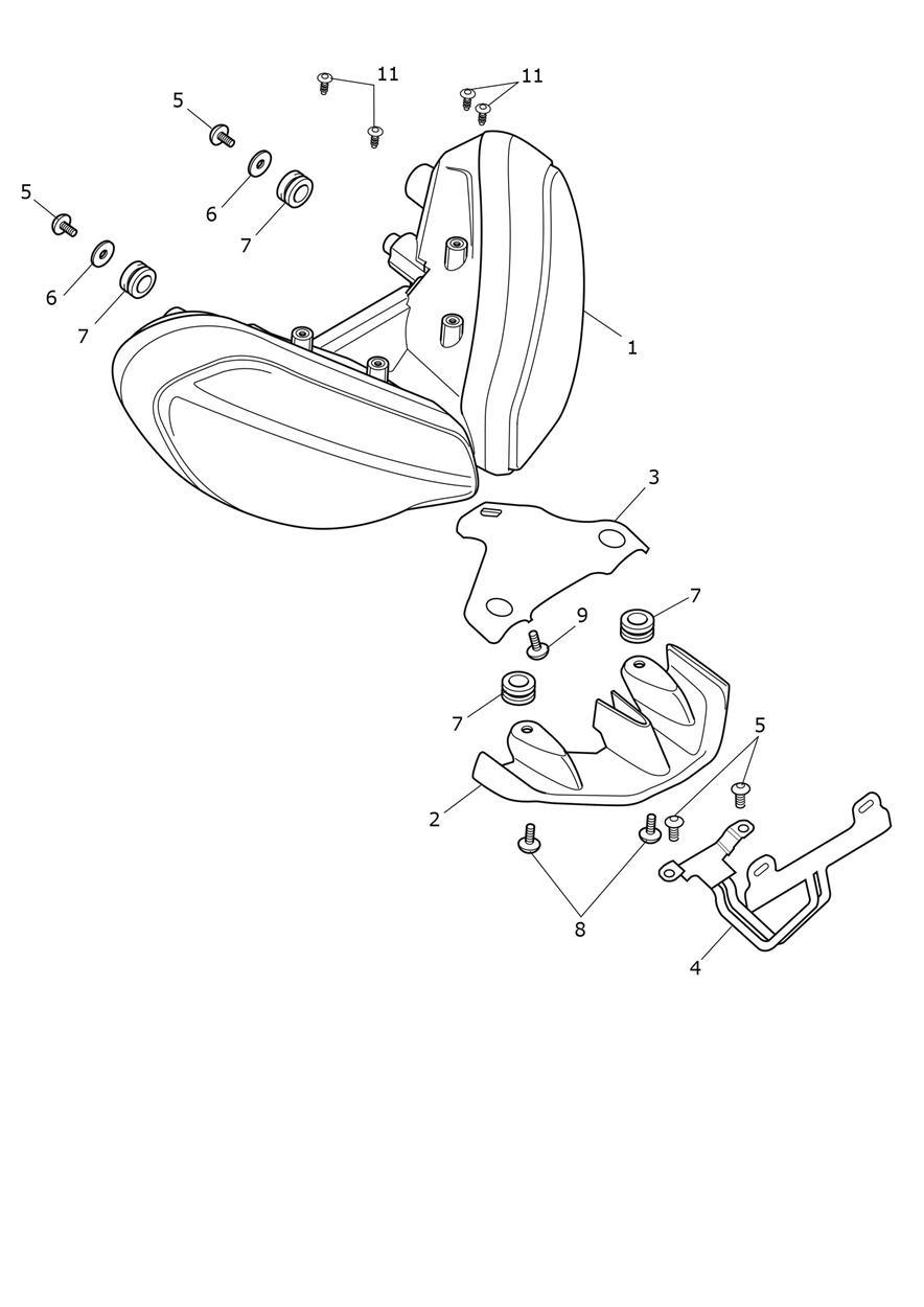 Headlight exploded diagram