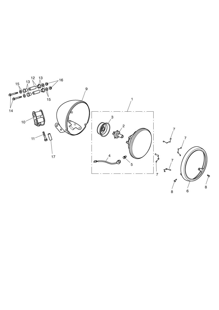 Headlight Assembly exploded diagram