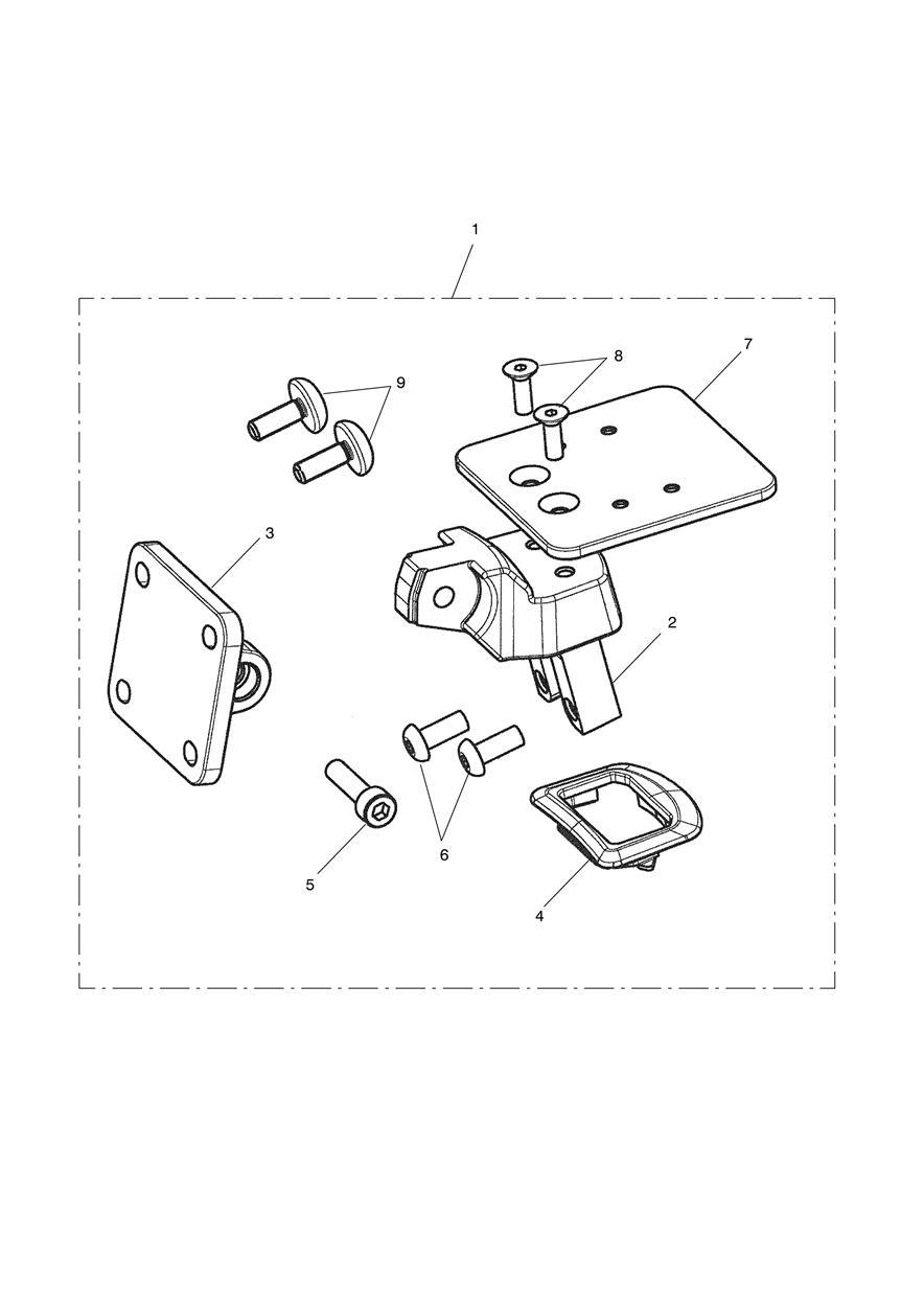 GPS Mount Kit, US exploded diagram