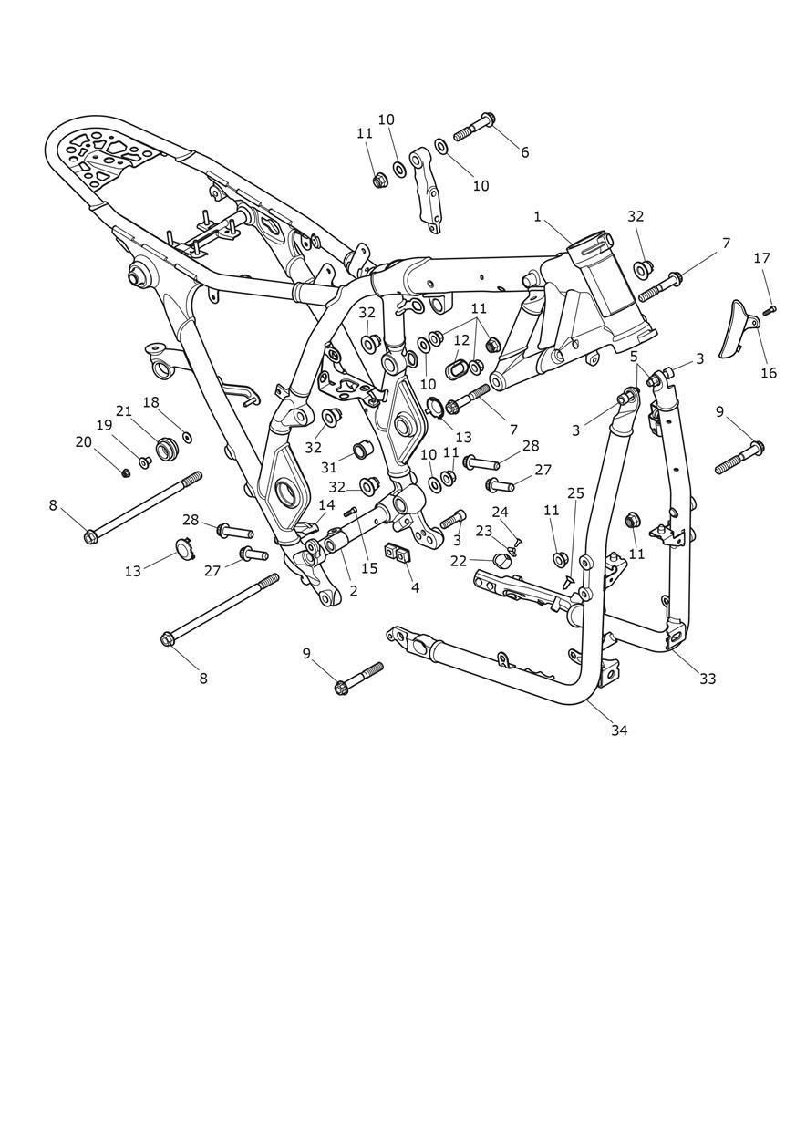 Main Frame Assembly exploded diagram