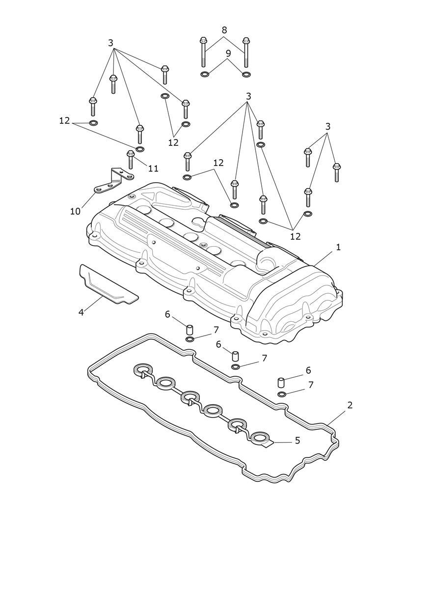 Cam Cover exploded diagram